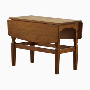 Mesa auxiliar plegable danesa Mid-Century moderna de roble, años 60