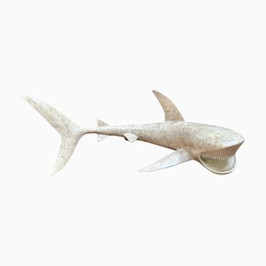 Large Marble Shark Sculpture by Maitland Smith, 1980