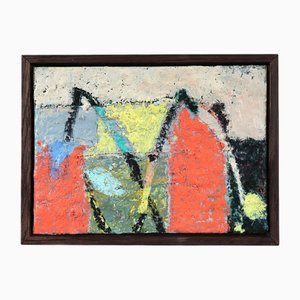 Lloyd Durling, Abstract Plants, Oil Painting, Framed