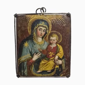 Double-Sided Diptych with Saint Nicholas of Tolentino & Virgin and Child, 1650, Oil on Copper
