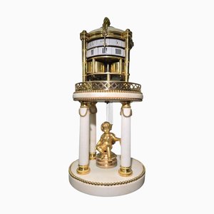 Orologio antico in marmo e bronzo dorato di Le Chopie À Paris, 1780