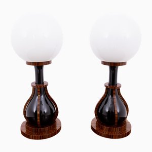 Art Deco Lamps, Poland, 1950s, Set of 2
