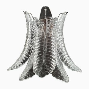 Vintage Art Deco Palmetta Modell Wandlampe mit Muranoglas, Italien, 1985