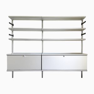 Wingset Regalsystem in Silber von Otto Zapf für Vieler / Vitra, Deutschland, 1980er