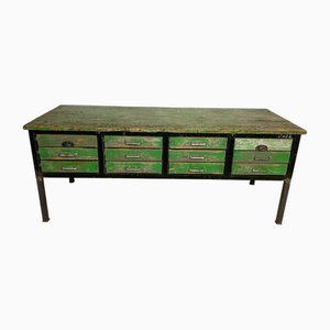 Industrielle Werkbank aus Holz