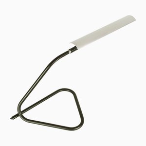 Lampada da tavolo Tubino in metallo nero e alluminio di Achille e Pier Giacomo Castiglioni per Flos, anni '70