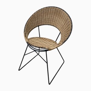 Rattan Sessel von Guy Raoul, 1950er