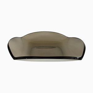 Italian Smoked Glass Centerpiece by Erwin Burger for Fontana Arte, 1960s