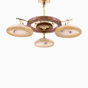 Mid-Century Polish Art Deco Style Chandelier, 1950s