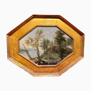 Flemish School, Riverscape, Oil on Panel, Late 16th-Early 17th Century, Framed