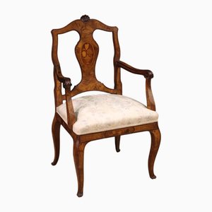 Italian Inlaid Armchair, 1950s