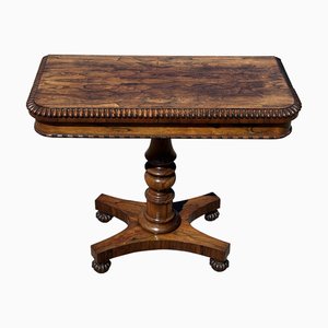 William IV Rosewood Fold-Over Card Table, 1830s
