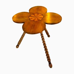 Antique Walnut Cloverleaf Coffee Table, 1850s