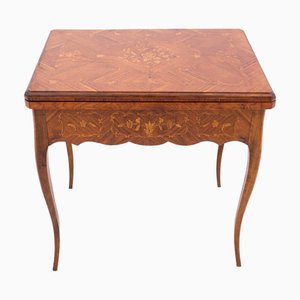 Antique French Inlaid Card Table, 1890s