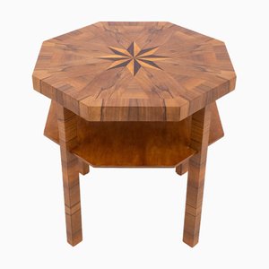 Polish Art Deco Round Table, 1950s