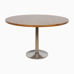 Mid-Century Modern Danish Walnut Round Dining Table, 1970s