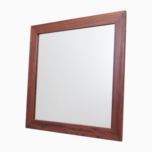 Vintage Danish Mirror in Mahogany Frame, 1970s