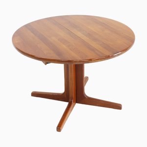 Runder ausziehbarer dänischer Vintage Esstisch aus Teak, 1960er
