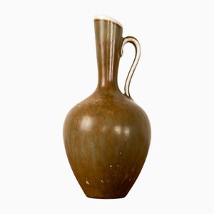 Vase in Khaki Glazed Ceramic by Gunnar Nylund for Rörstrand, 1960