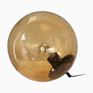 Vintage Brown Smoked Glass Pendant Lamp, 1970s