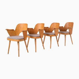 Mid-Century Modern Esszimmerstühle von L. Hofmann für Ton, 1960er, 4 . Set
