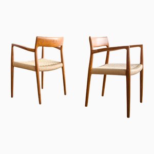 Set de Chaises Modèle 57 Mid-Century en Teck par Niels O. Møller pour JL Mollers Møbelfabrik, Danemark, 1950