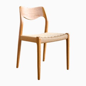 Set de Chaises Modèle 71 Mid-Century en Chêne par Niels Otto Møller pour jL Mollers, Danemark, 1950s