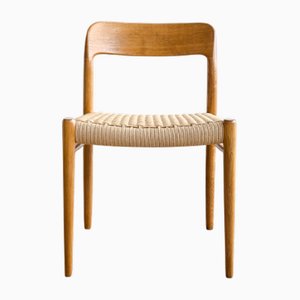 Chaise Modèle 75 Mid-Century en Chêne par Niels Otto Møller pour JL Mollers, Danemark, 1950s
