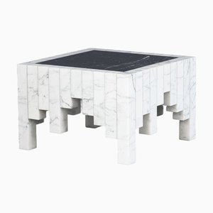 Postmodern Marble Square Side Table, Italy, 1990