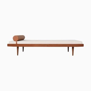 Dutch Daybed in Teak and Wool with Drawers, Netherlands, 1960s