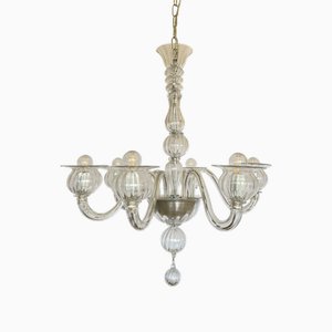Six-Light Chandelier in Murano Glass, 1983