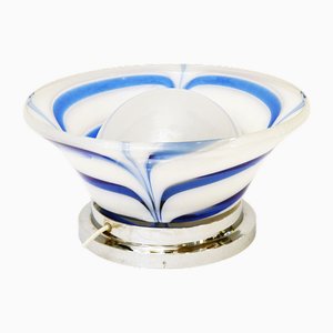 Lampada da tavolo vintage con doppio vetro, anni '70