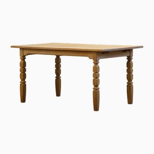 Vintage Danish Extending Dining Table in Light Oak Style of Henning Kjærnulf, 1960s