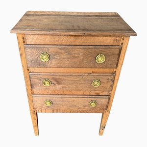 Small Antique French Oak Chest of Drawers, 1830s
