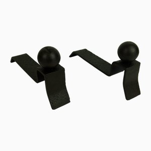 Chenets Art Déco par Jacques Adnet, 1920s, Set de 2