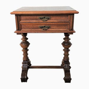 Boîte à Couture Wilhelminienne Antique avec Tiroirs