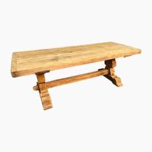 Large French Oak Farmhouse Dining Table, 1920s
