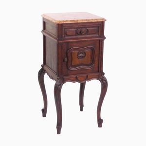 Tavolino antico Luigi XV in legno e marmo, Francia