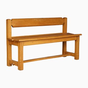 Vintage Rustic Oak Bench, 1970s