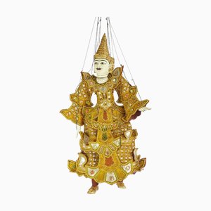 Large Vintage Asian Puppet with Clothing with Beads and Sequins