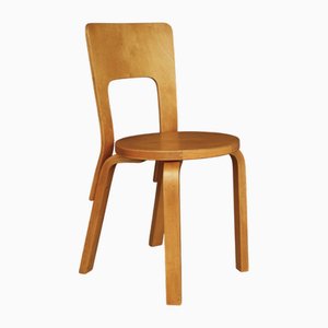 Chaise d'Appoint Modèle 66 par Alvar Aalto pour Artek, 1940s
