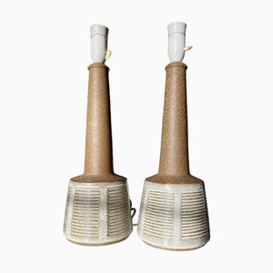 Palshus Chamotte Table Lamps by Le Klint for Palshus, Denmark, 1960s, Set of 2