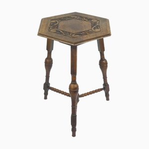 Grande Table d'Appoint Antique en Bois