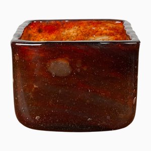 Mid-Century Modern Danish Lava Art Glass Bowl by Per Lütken for Holmegaard, 1960s