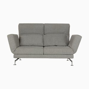 Moule Fabric Two-Seater Grey Mottled Silver Sofa from Brühl
