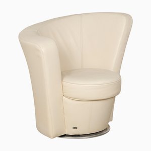 Eves Island Leather Armchair in Cream from Bretz