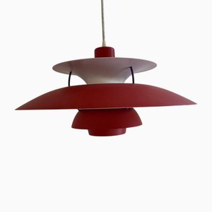 Lampe PH5 Rouge par Poul Henningsen pour Louis Poulsen, 1960