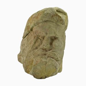 Sirio Pellegrini, Portrait of Giuseppe Garibaldi Sculpture, 1960s, Stone
