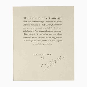 Marc Chagall, Colophon for The Bible, 1956, Print