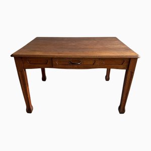 Art Nouveau Dining Table with Drawer, 1890s